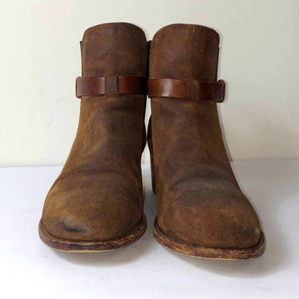 Rag & Bone Durham Brown Distressed Ankle Boots Sz 9 - Picture 2 of 12
